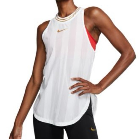 Nike Glam Metallic-Logo Racerback Tank Top - Picture 2 of 13